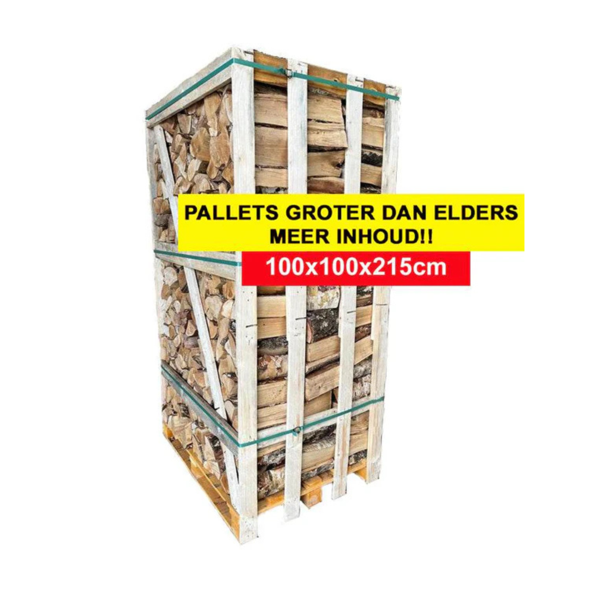 Brennholz Birke ofengetrocknet - XXL-Palette - 2,15 m3