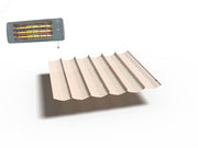 Mundharmonika-Tuch cremefarben + Materialien und Terrassenheizer