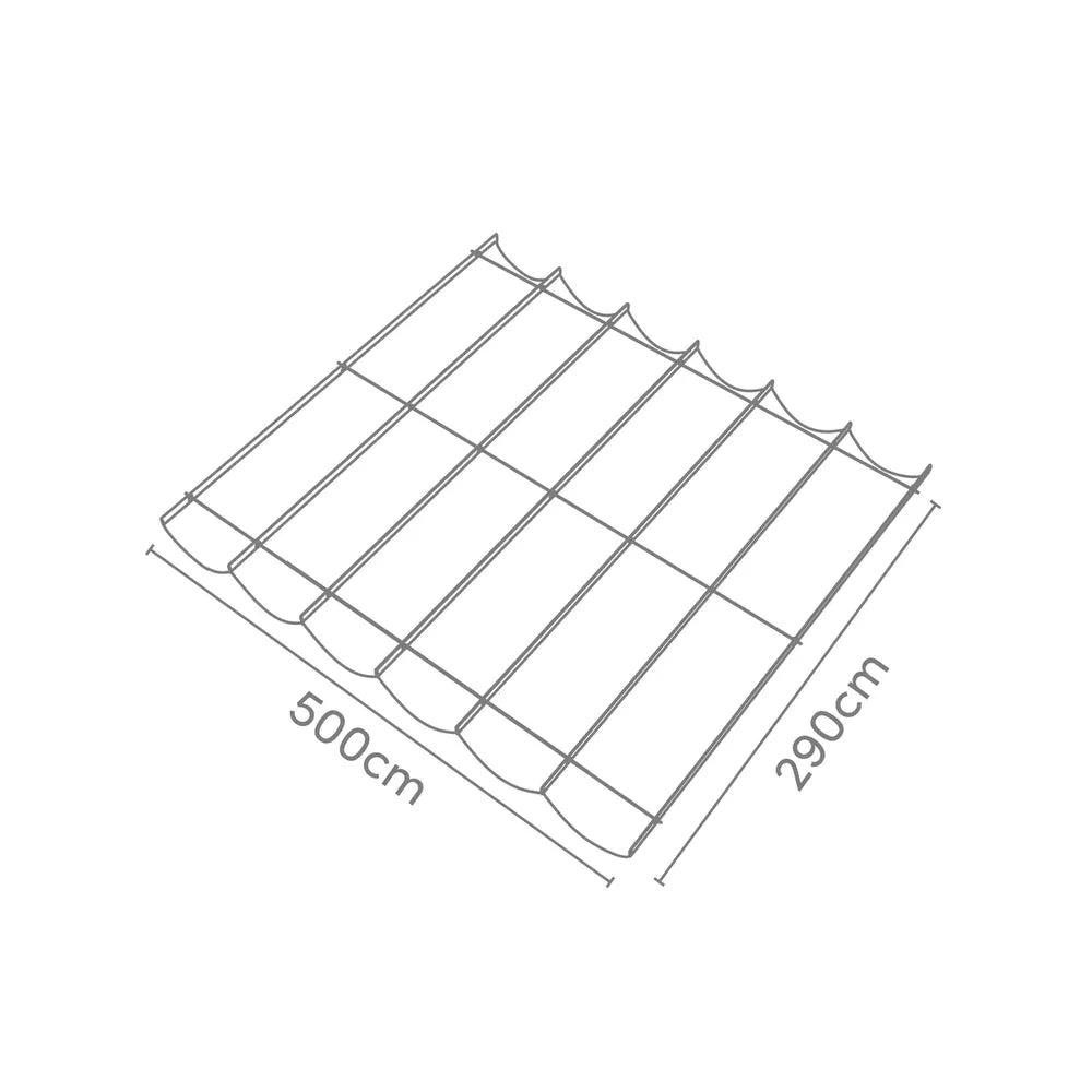 Garviks Harmonica Tuch wasserdicht cremefarben + Materialien und Terrassenheizung